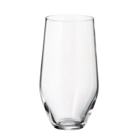 Crystalite Bohemia - Michelle Grus Lead Free Crystal Highball Glass Tumbler, 13.5 oz. Set of 6