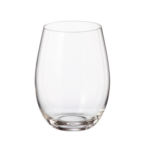 Crystalite Bohemia - Pollo Mergus Lead Free Crystal Large Stemless Wine Glass, 19 oz. Set of 6