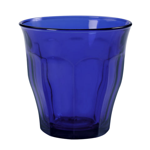 Image of Duralex Picardie Sapphire Blue Glass Tumblers 8 Ounces (250ml) Set of 6