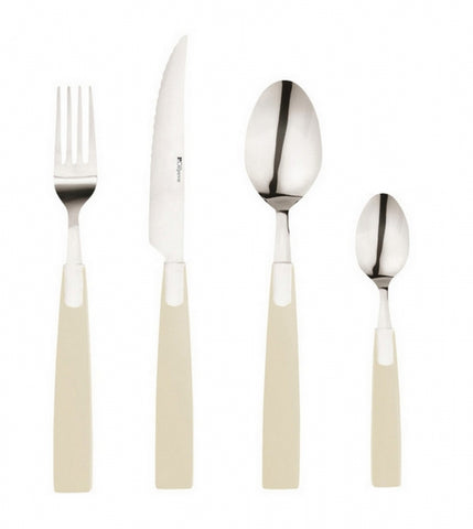 Colorissimo Flatware By Guy Degrenne - 4 pc set Ivory