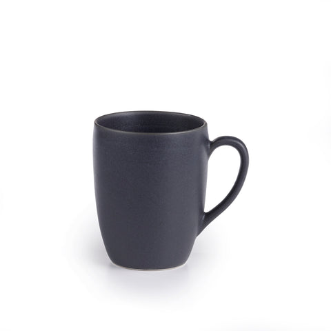 Image of Granito Stoneware Black Mugs 14 Ounces, Set of 4