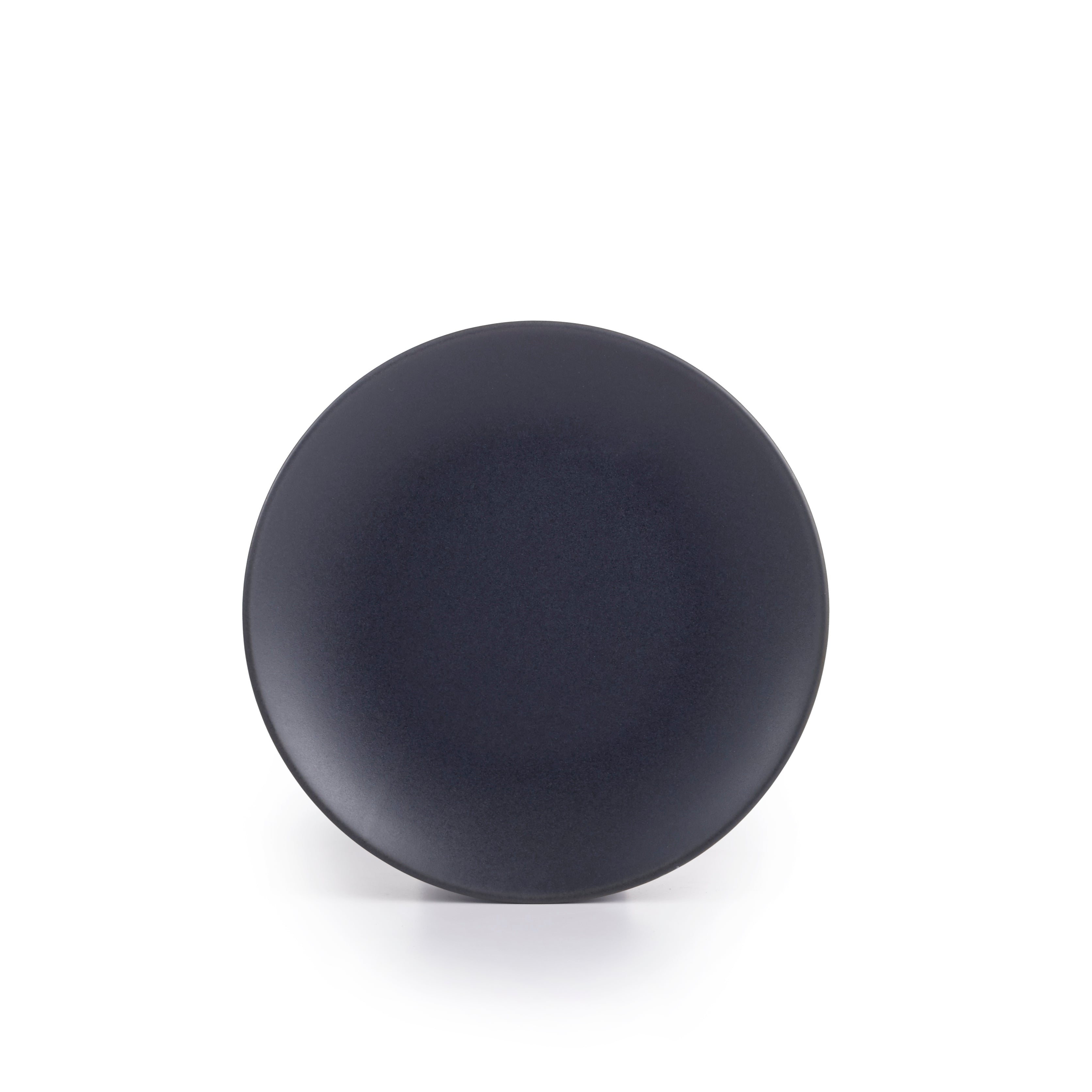 Granito Stoneware Black Salad Plates 8.3 Inches, Set of 4