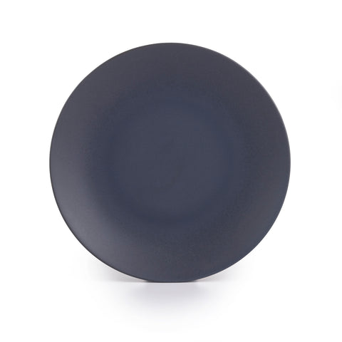 Granito Stoneware Black Dinner Plates 10.6 Inches, Set of 4