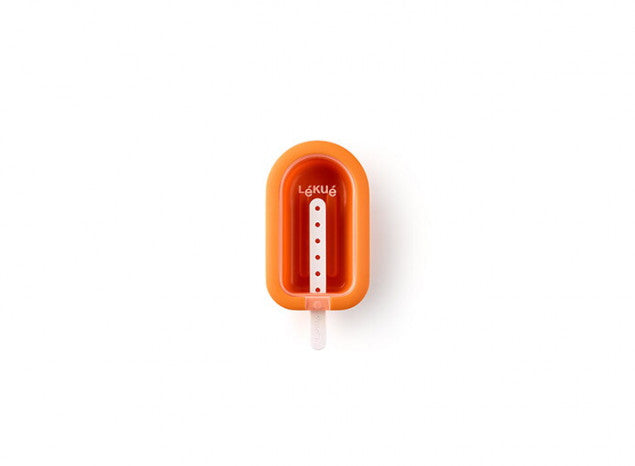 Lékué - Large Popsicle Ice Lollypop Silicone Mold, 3.2 oz. Orange