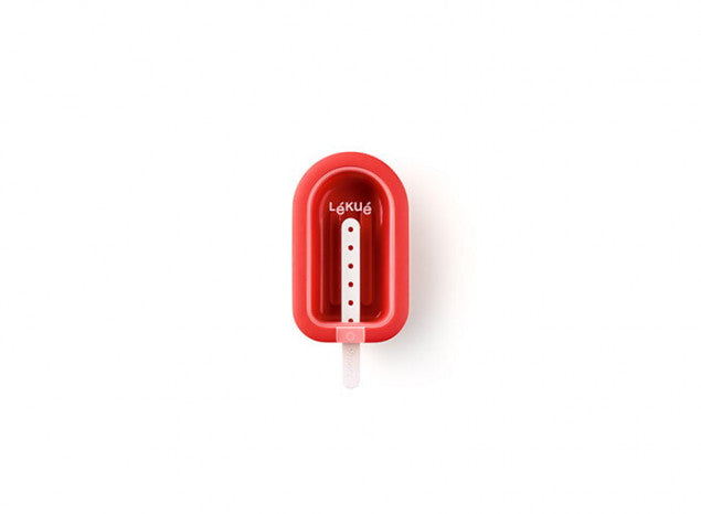 Lékué - Large Popsicle Ice Lollypop Silicone Mold, 3.2 oz. Red