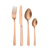 Oslo Stainless Steel Copper Flatware Cutlery Set for 4, 16 Pieces