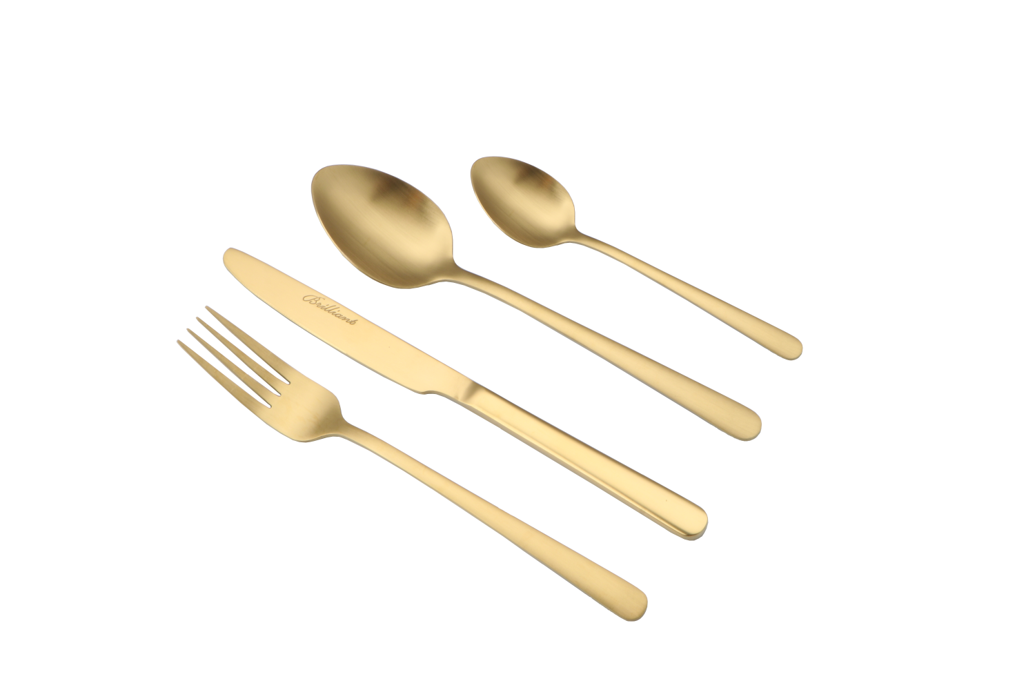 Oslo Stainless Steel Gold Flatware Cutlery Set for 4, 16 Pieces