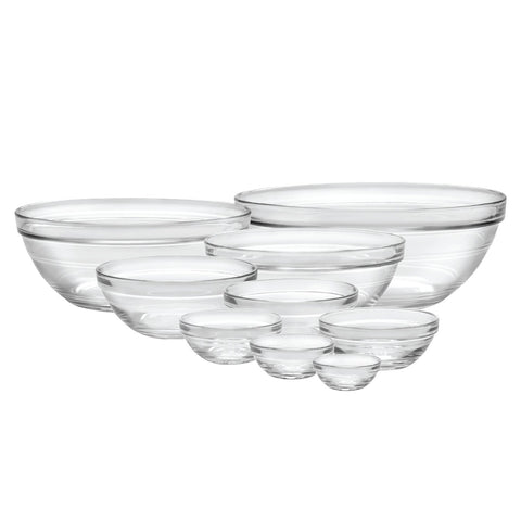 Image of Duralex Made In France Lys Stackable 9-Piece Bowl Set