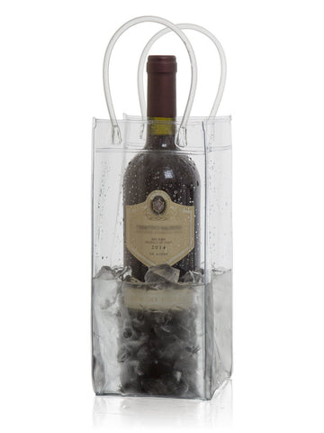 Wine Chiller Ice Bucket Plastic Bag Wine Cooler With Handles