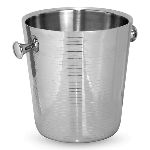 Image of Double Wall Ice Bucket Stainless Steel Insulated Drink Tub with Handles