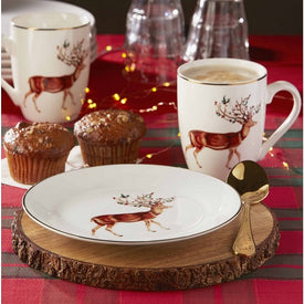 Brilliant - Holiday Christmas Rudolph Mugs, 11 oz., Set of 2