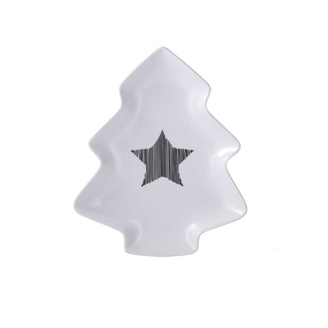 Image of Holiday Star Tree Shaped Platter for Christmas