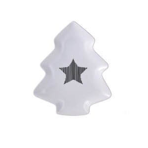 Holiday Star Tree Shaped Platter for Christmas