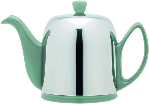 Image of Guy Degrenne Salam Jade 4 Cup Teapot with Stainless Steel Cover 24 Ounces …