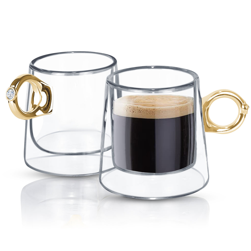 Fancy - Glass Cup With Bamboo Lid  Glass tea cups, Glass coffee cups,  Double wall glass
