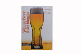 Master Brew Weizen Tall Wheat Beer Glasses for White Beer, 21.8oz. Set of 2
