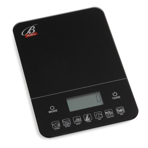 Image of Brilliant - Digital Kitchen Nutrition Scale With Calories and Weight Calculator, Black