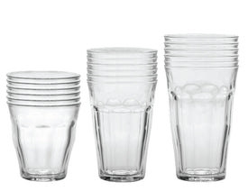 Duralex - Picardie Clear Tumbler 18 pcs Set - 6 X 250ML, 6 X 360ML 6 X 500ML
