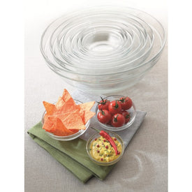 Duralex - Lys Stackable Clear Bowls, Set of 10 Different Sizes