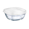 Duralex - Lys Square Stackable Bowl with White Lid 9 cm (3 1/2 in)