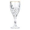 Ashford Non-Leaded Crystal, Gold Rimmed Wine Glasses 10 Ounces, Set of 4