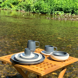 Uno Stoneware Dinnerware Salad Bowls 10.2 Inches, Assorted Colors