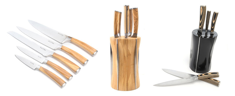 Gold Knife Set with Walnut Knife Block, 13-piece Kitchen Knives Stainless  Steel Gold Knives Set, Full Tang, Knives Gold - Gold Kitchen Accessories in  2023