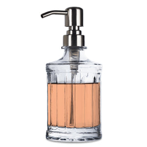 Harmony Linea Glass Hand Soap Dispenser with Pump, Set of 2