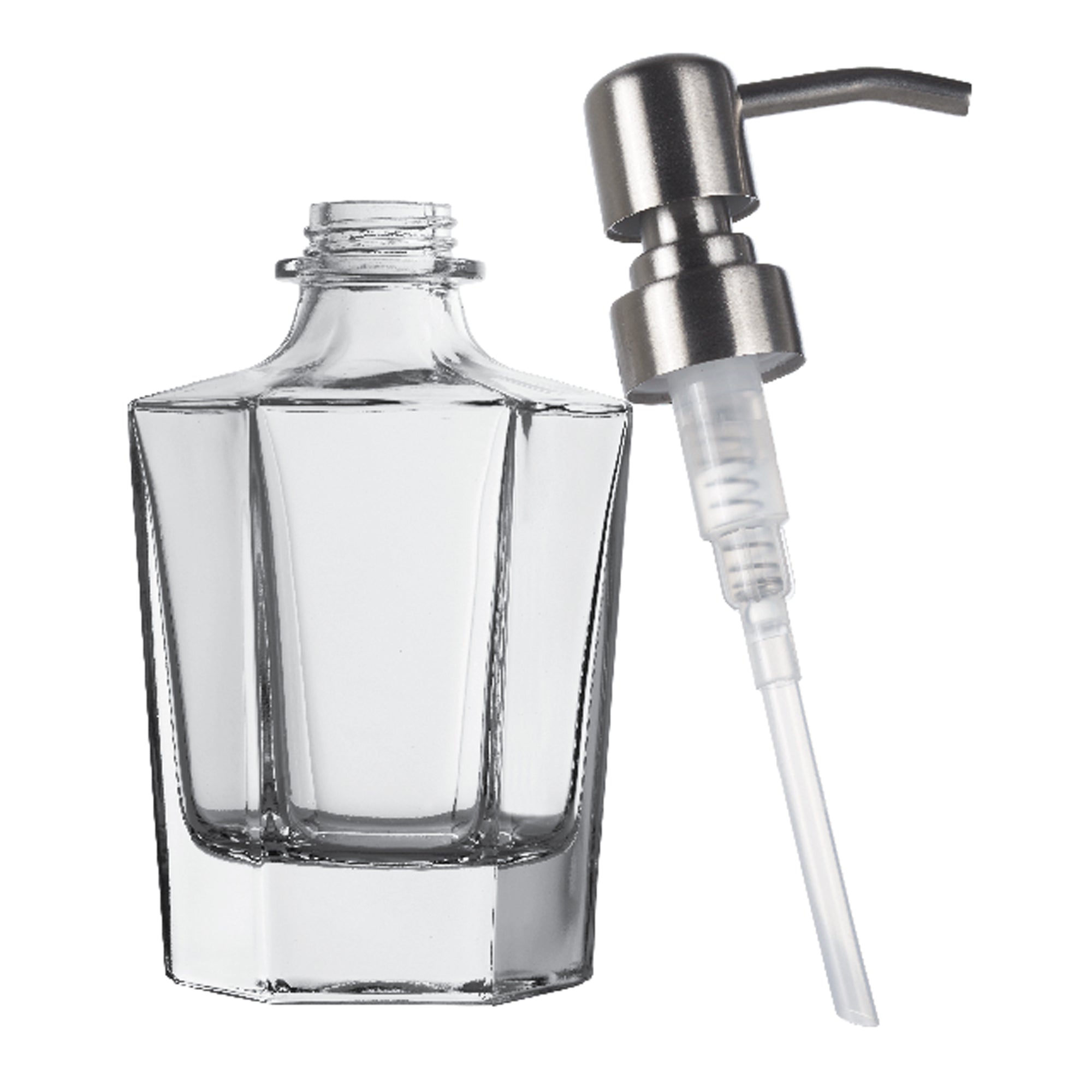 Harmony Octagonal Glass Hand Soap Dispenser with Pump, Set of 2