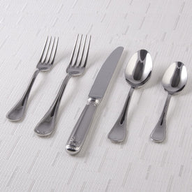 Guy Degrenne - Empire 5 Piece Flatware Set, Stainless Steel Mirror Finish Cutlery