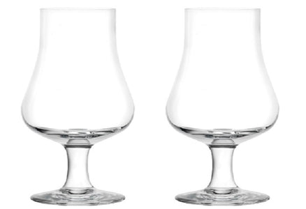 Glendale - Tasting and Nosing Whisky Glass on a Short Stem, 6.5oz. Set of 2 in Individual Gift Boxes