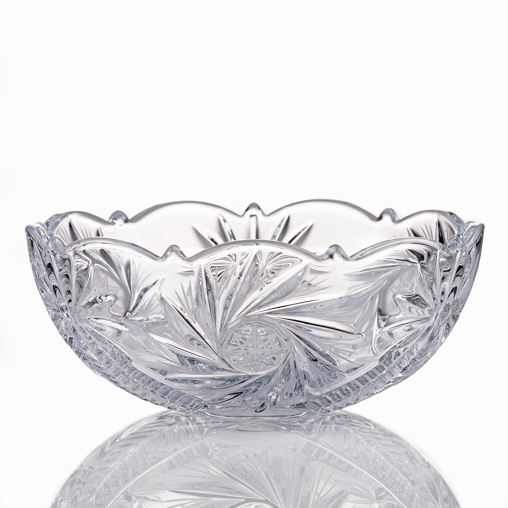 Pinwheel Crystal Bowl 8.5 Inches