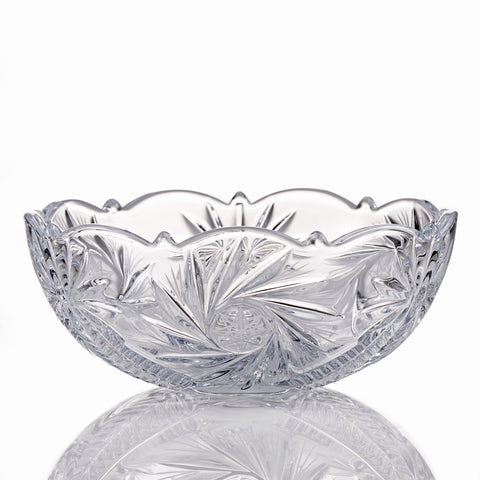 Image of Pinwheel Crystal Bowl 8.5 Inches
