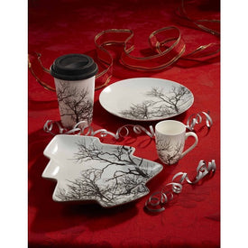 Holiday Autumn Dessert Plates for Christmas, 8 Inches, Set of 4