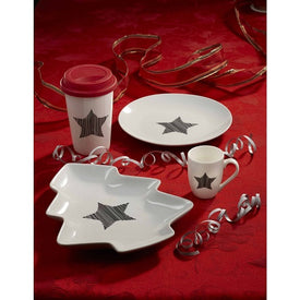 Holiday Star Tree Shaped Platter for Christmas