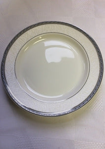 Brilliant - Imperial Platine Bread and Butter Plate 6" Set of 6 (White with Silver Rim)