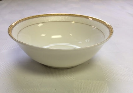 Brilliant - Imperial Gold Salad Bowl 9" (White with Gold Rim)