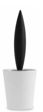 Legnoart Spicy Roatae Pizza Cutter With Porcelain Vase - Black