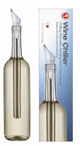 PT Wine Chiller - Stainless Steel Chilling Rod with Aerating Non-Drip Pourer