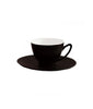 Salam Matte Black Tea Cup & Saucer by Guy Degrenne