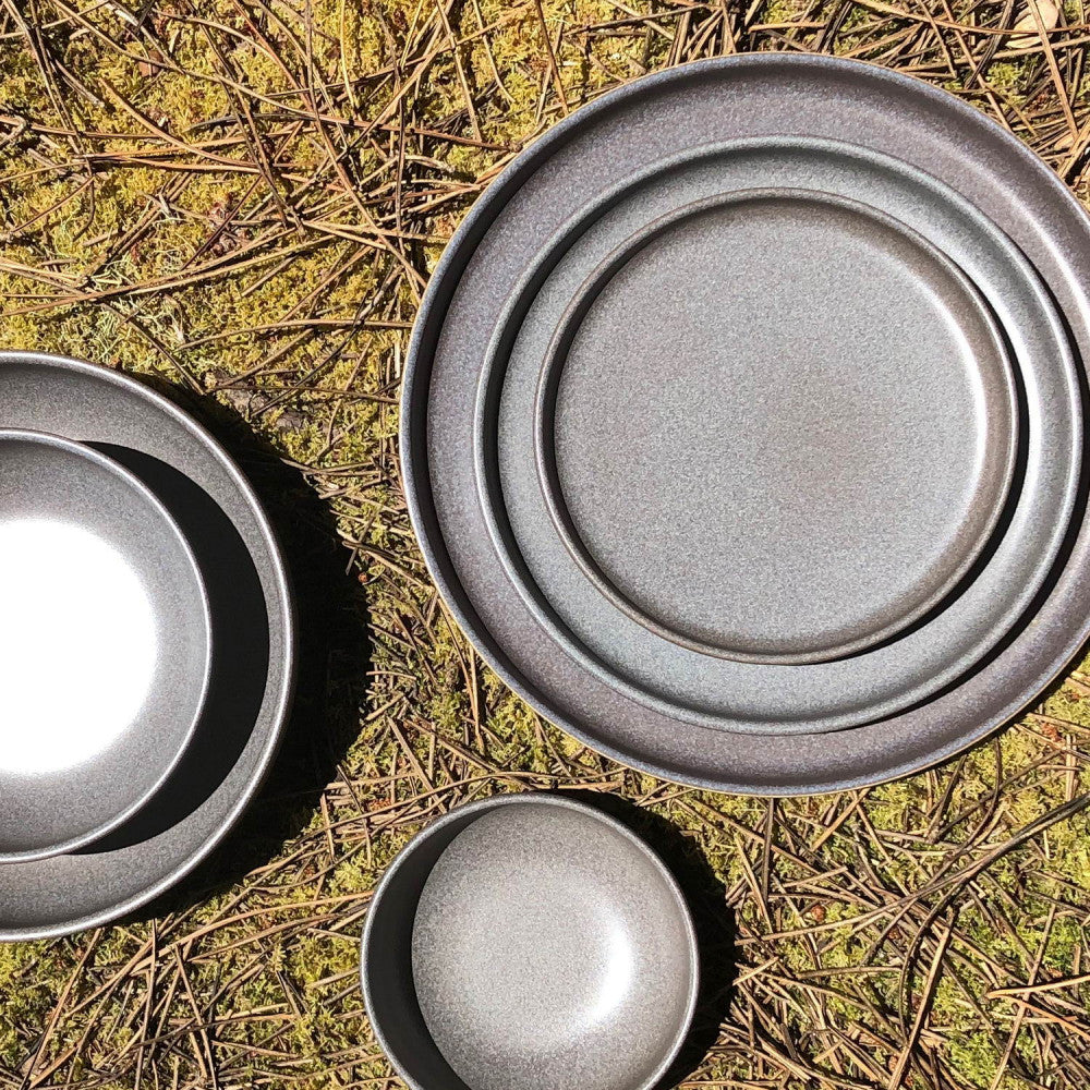 Uno Stoneware Dinnerware Dessert Plates 6.7 Inches, Sets of 4 in Assorted Colors