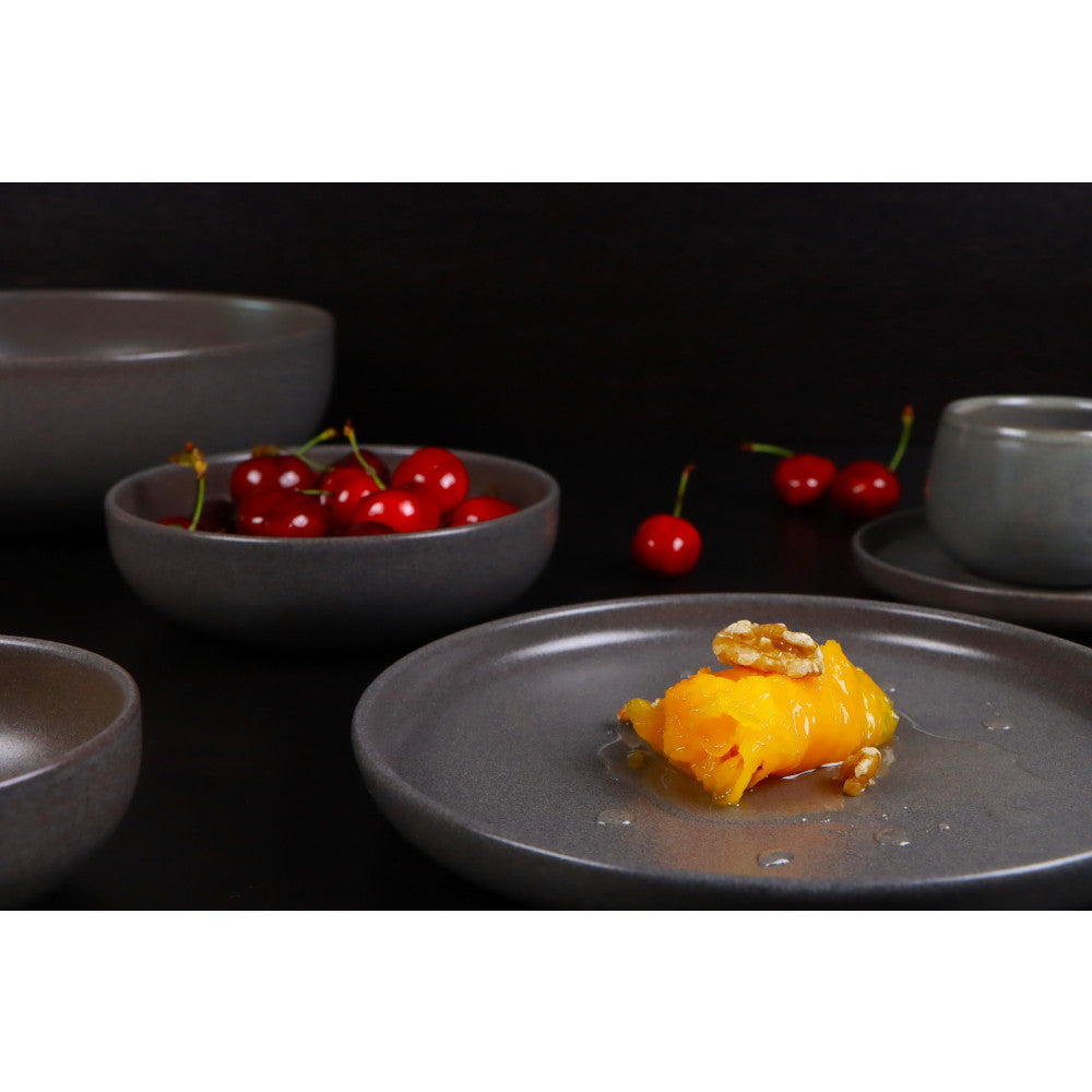 Uno Stoneware Dinnerware Dinner Plates 11 Inches, Sets of 4 in Assorted Colors