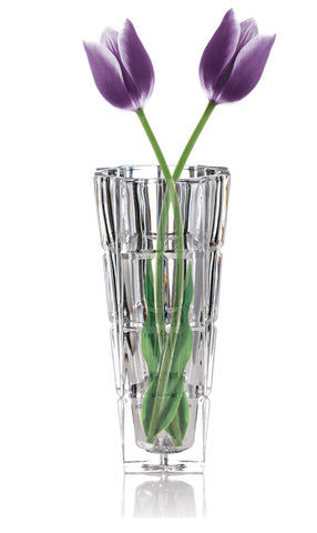 Image of Brilliant - Edenborough Tall, Clear Glass Vase For Flowers